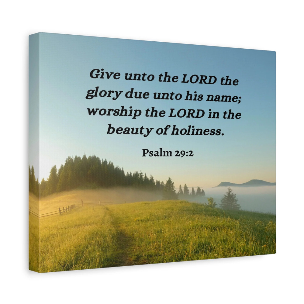 Scripture Walls Worship The Lord Psalm 29:2 Bible Verse Canvas Christian Wall